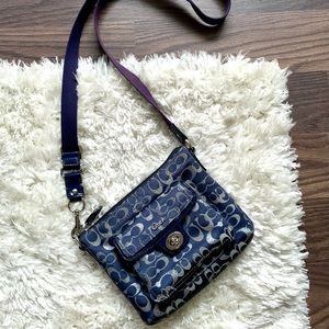 Navy blue Coach crossbody bag